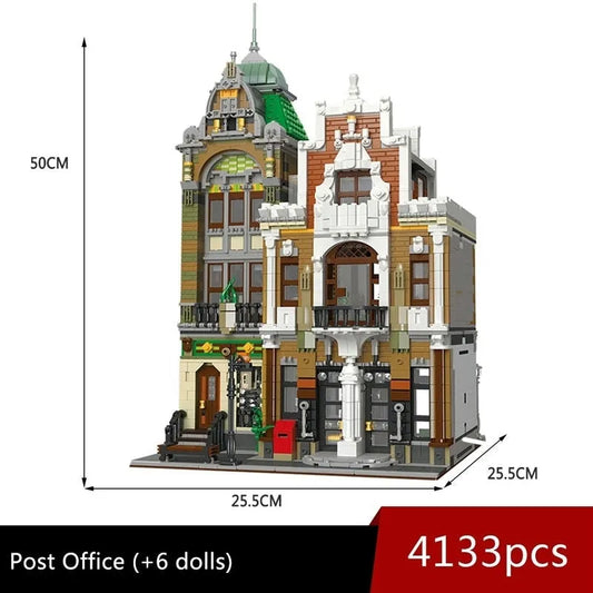 MOC Creator City Street Expert Post Office Bricks Toy EU