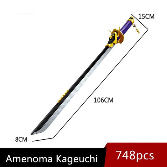 MOC Idea Movie Games Amenoma Kageuchi Knife Bricks Toy