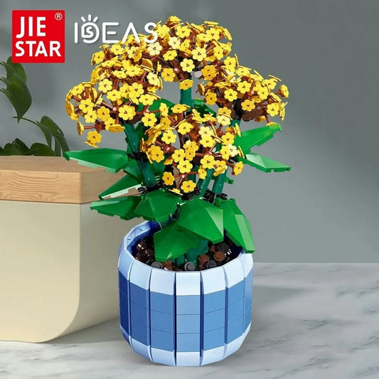 MOC Ideas Potted Jonquil Plant Bricks Kids Toys