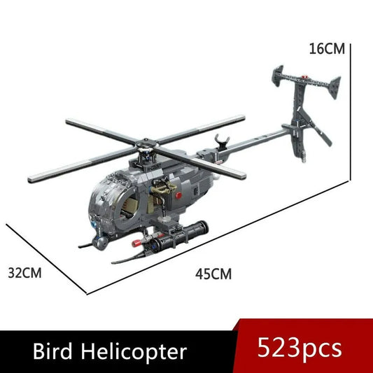 MOC Military Rocket Attack Bird Helicopter Bricks Toys