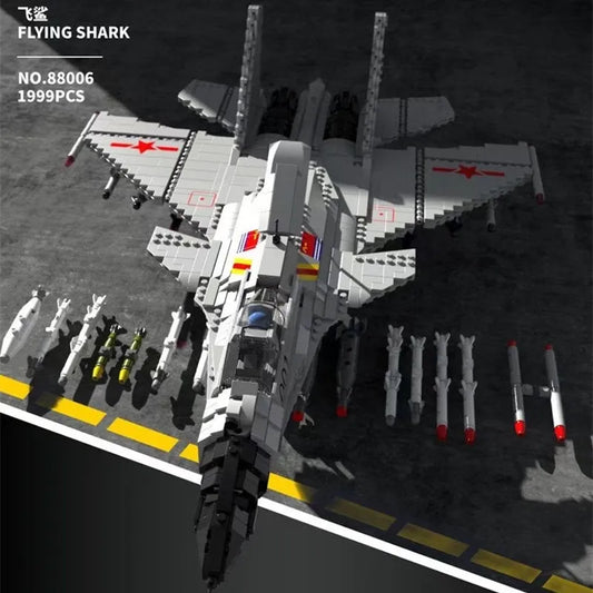 Military Aircraft J-15 Flying Shark Fighter Jet Bricks Toy