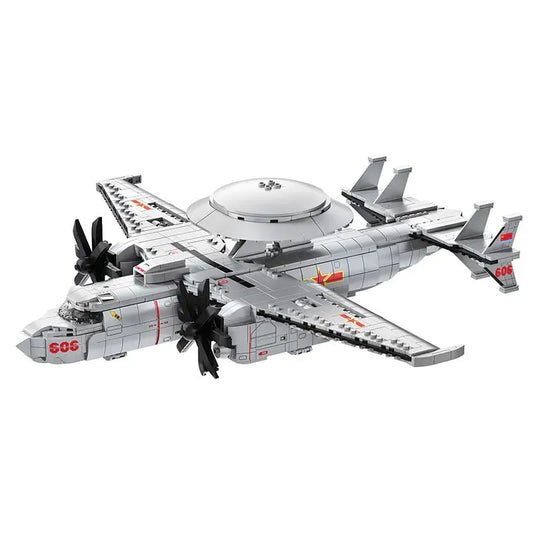Military Aircraft MOC KJ-600 AWACS Fighter Bricks Toy