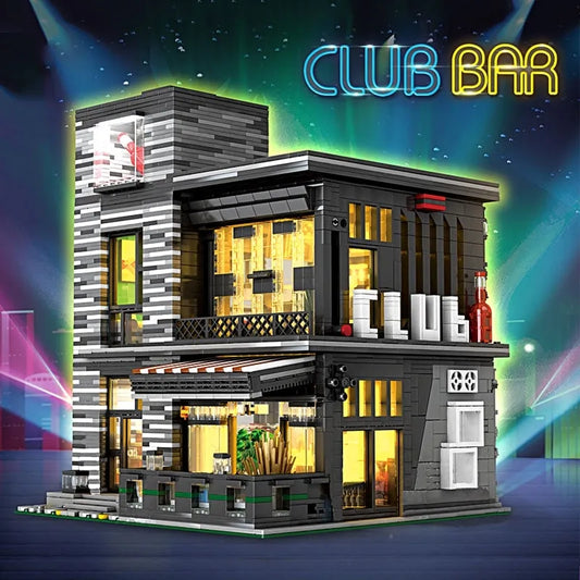 MOC Creator Expert Street City ISLET Bar Bricks Toy 86008