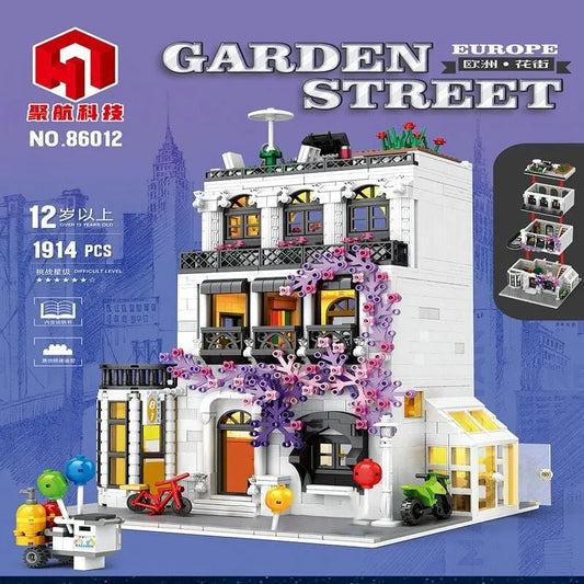 MOC Expert Creator European City Garden Flower House Bricks Toy
