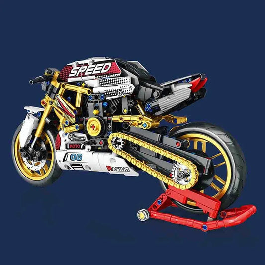 MOC Street Fighter Ducati V4S Motorcycle Bricks Toy 82006