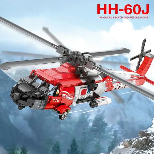 Tech HH-60J Search And Rescue Helicopter Bricks Toy