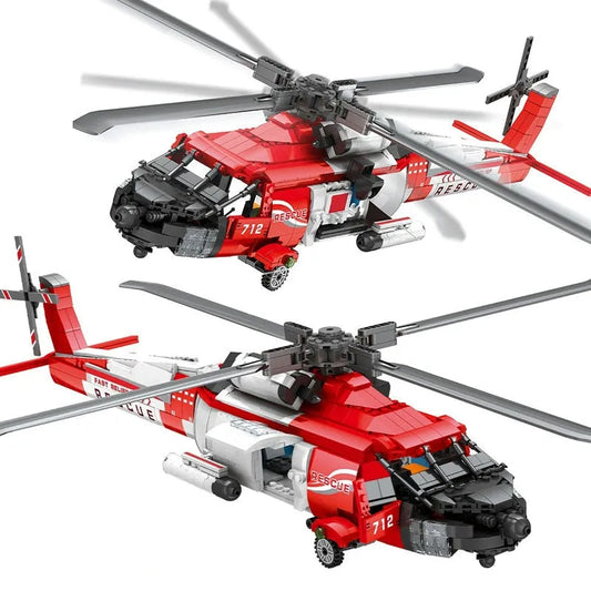 Tech HH-60J Search And Rescue Helicopter Bricks Toy