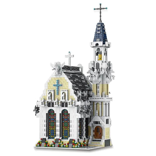 Creator Street Expert MOC Medieval City Church Bricks Toy