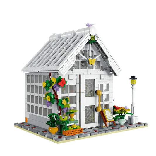 MOC Expert City Sunshine Flower Store LED Bricks Toy 031061