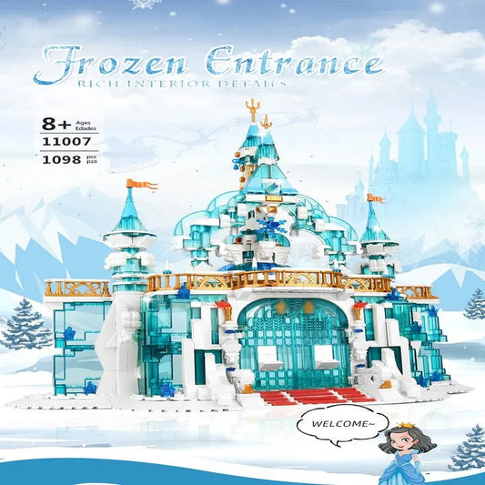 Creative MOC Expert Princess Frozen Entrance Ice Castle Bricks Toy