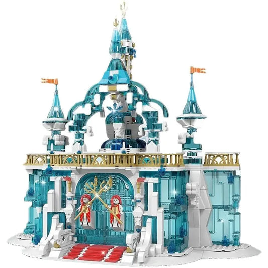 Creative MOC Expert Princess Frozen Entrance Ice Castle Bricks Toy