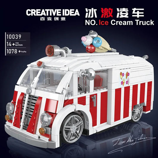 Creator Expert Tech MOC Ice Cream Truck Bricks Toy 10039