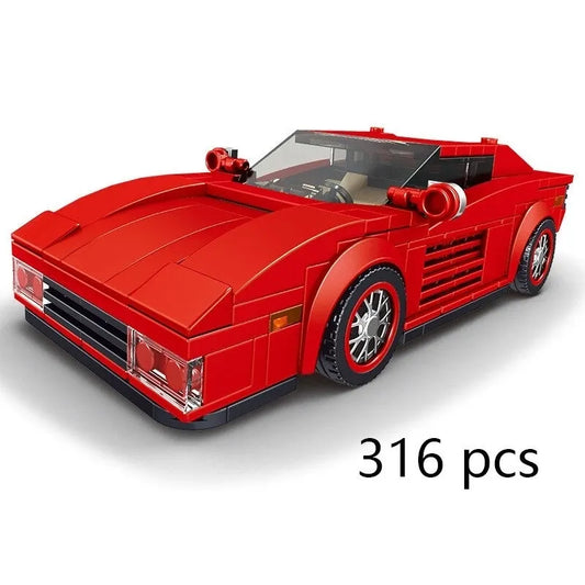 Mini Ferrari Testarossa Classic Racing Sports Car Bricks Toy 27012