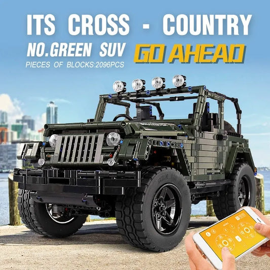MOC 13124 RC APP 4WD Off-Road Adventure SUV Car Bricks Toy