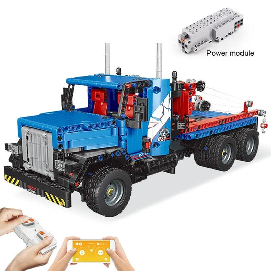 MOC 15020 Tech RC City Rescue Tow Service Truck Bricks Toy