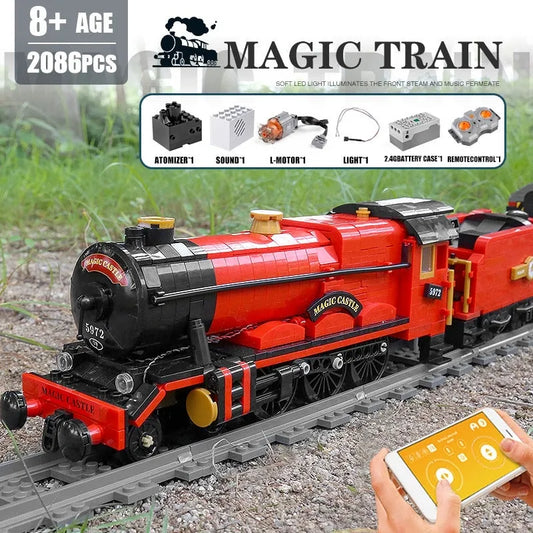MOC APP Motorized RC Magic Castle Train Bricks Toy 12010