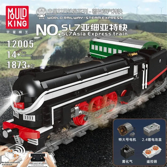 MOC APP Motorized RC SL7 Asia Express Train Bricks Toy 12005