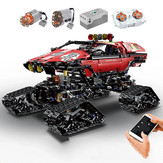 MOC APP RC Polar Explorer Tracked Vehicle Bricks Toys