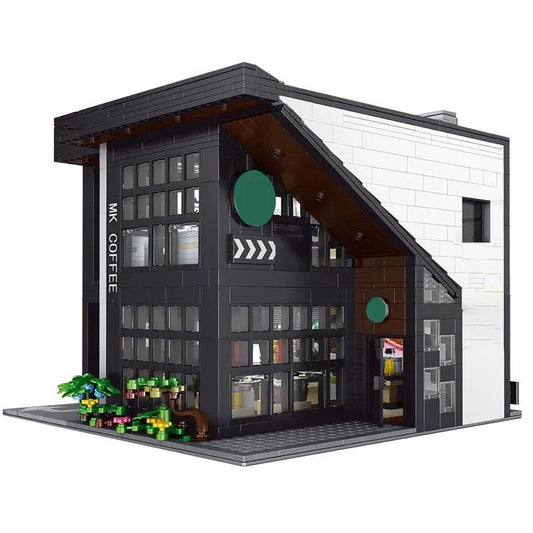 MOC City Street Expert Modern Coffee House Bricks Toys 16036