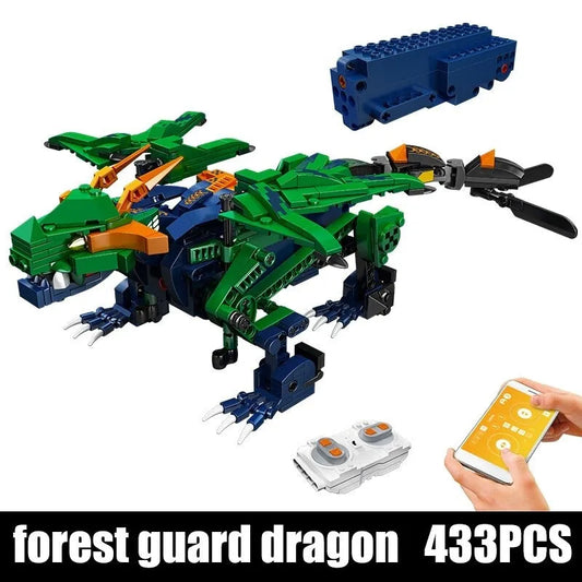 MOC Creative Forest Guard Dragon Robot RC Bricks Toy 13149