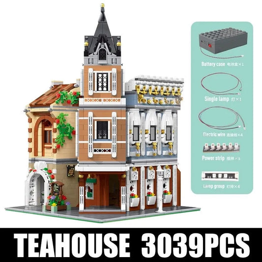 MOC Creator Expert Afternoon Tea Restaurant Bricks Toy