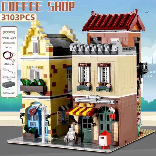 MOC Creator Expert Coffee House Shop Bricks Toys 16008