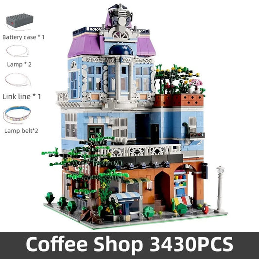 MOC Creator Expert Coffee Shop House Bricks Toys 16004