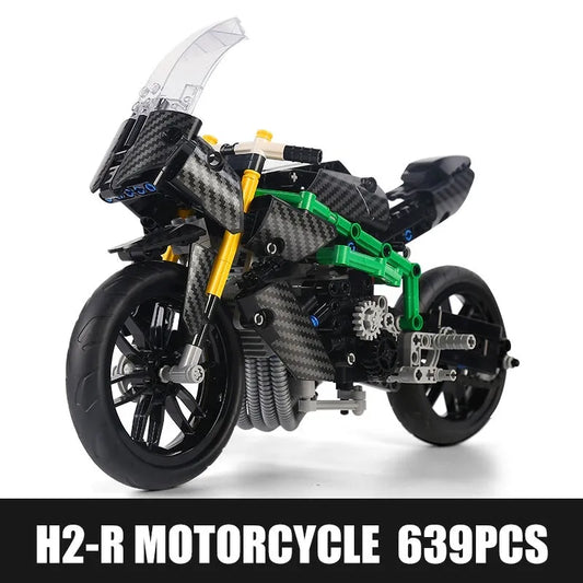 MOC KAWASAKI H2R Racing Motorcycle Bricks Toy 23002