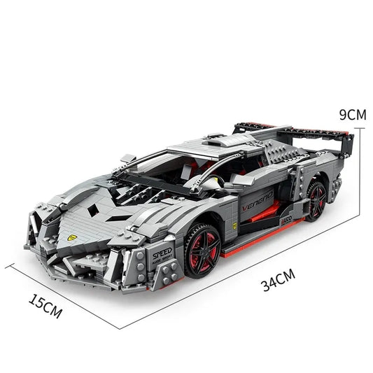MOC Lambo Veneno Super Racing Sports Car Bricks Toys 13110