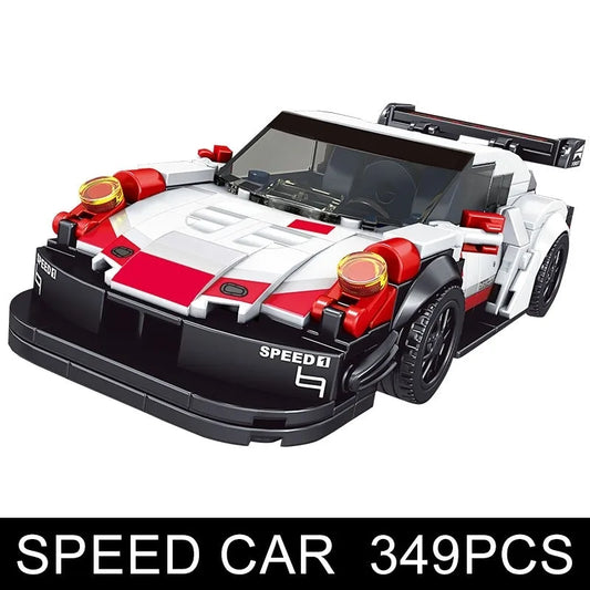 MOC Mini Porsche 911 RSR Racing Sports Car Bricks Toy 27010