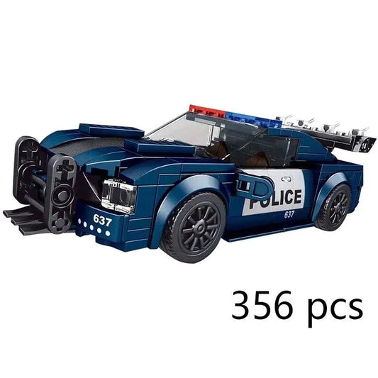 MOC Mini Super Sports Police Racing Car Bricks Toys 27002