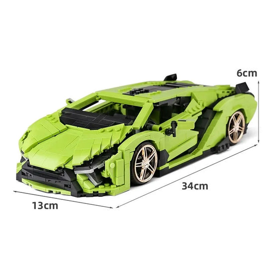 MOC Super Sport Lambo Sian Racing Car Bricks Toys 10011
