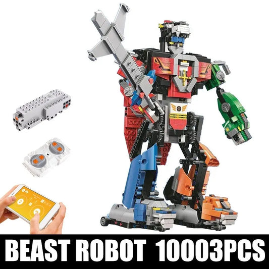 MOC Tech RC Motorized Transformer Beast Robot Bricks Toy