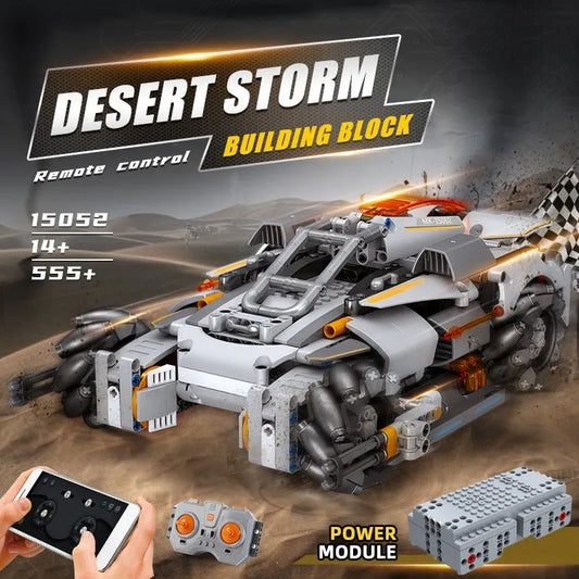 Tech MOC Motorized RC Desert Storm Car Bricks Toy
