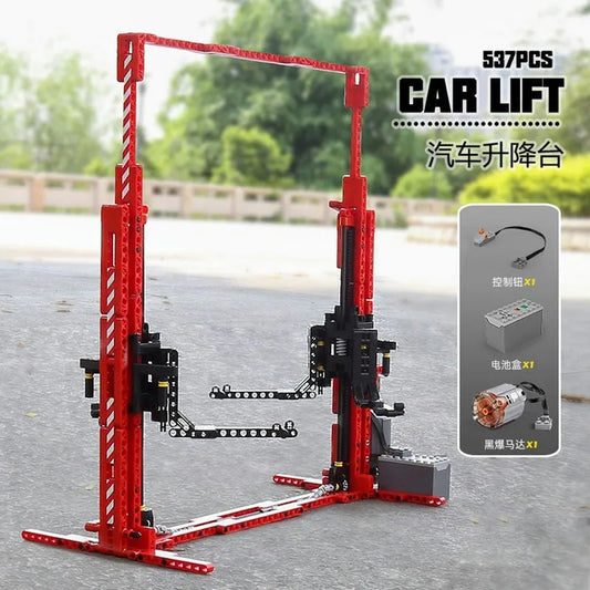 Tech MOC RC Motorized Car Lift Bricks Toy 13053