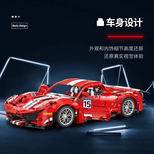 MOC 88304 In The Name Of Speed Drift Sports Car Bricks Toy