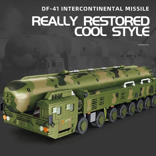 Military DF41 Intercontinental Nuclear Missiles Bricks Toy