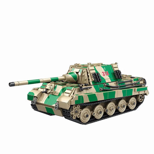 Military MOC WW2 Jagdtiger Heavy Battle Tank Bricks Toys