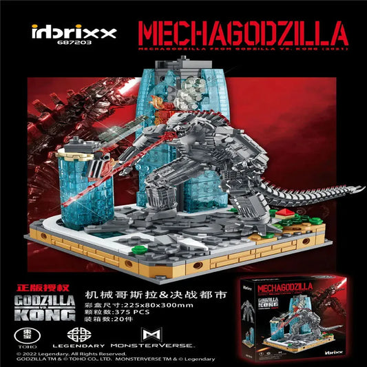 MOC Monster Mecha Godzilla In Battle City Bricks Toys