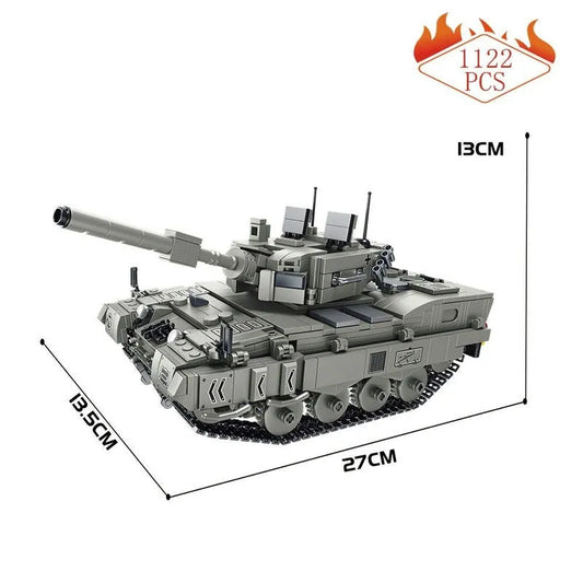 MOC Motorized RC Leopard 2A4 Main Battle Tank Bricks Toy