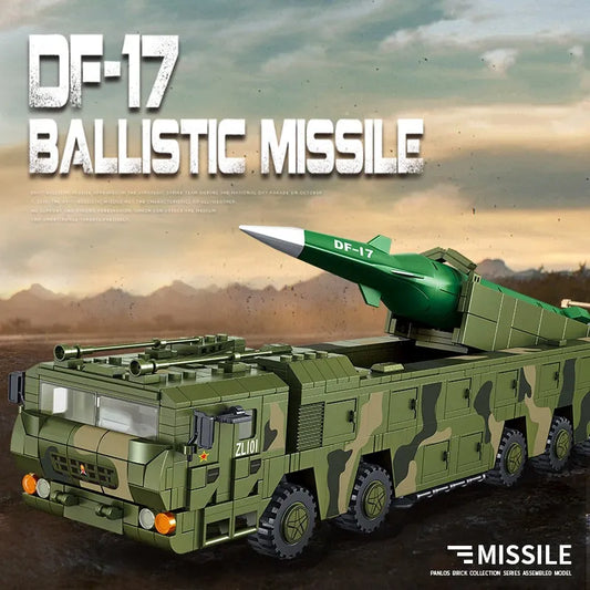 MOC WW2 DF17 Medium Range Ballistic Missile Bricks Toys