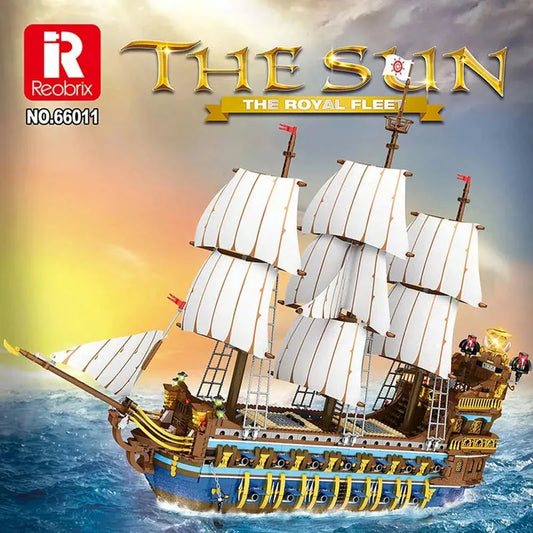 Creator Expert MOC The Royal Fleet Sun Pirates Ship Bricks Toy