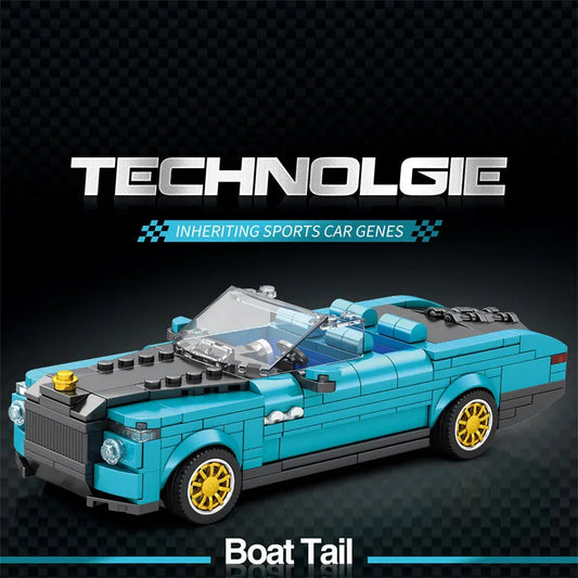 MOC Tech 688 RR Boat Tail Classic Racing Car Bricks Toy
