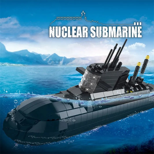 Tech MOC Military Strategic Nuclear Submarine Warship Bricks Toy
