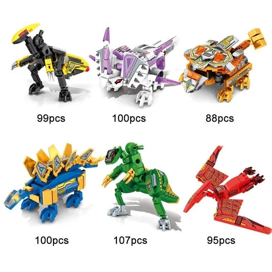 Mech Dinosaur Transformation Robot Bricks Kids Toys