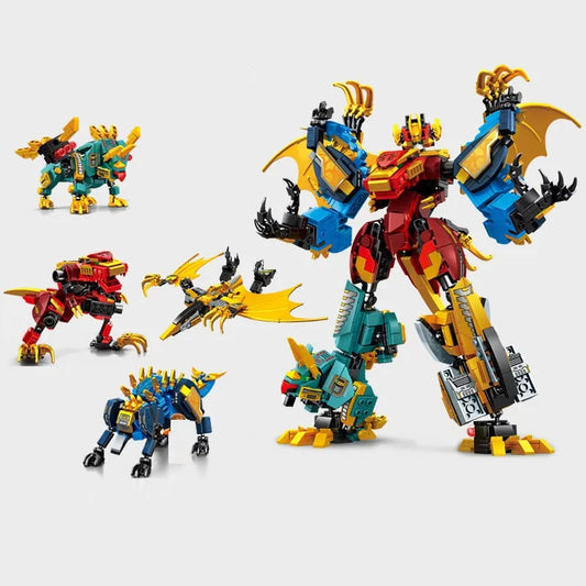 Mecha Deformation Dinosaur Transformation Bricks Toys