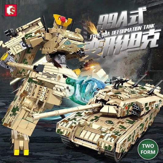 Mecha Transformers Robot Battle Tank Deformation Bricks Toy