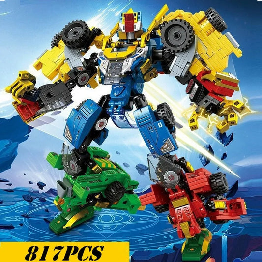 Mechanical Transformation Truck Car Robot Bricks Toy