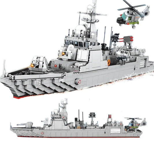 Military 052D Missile Destroyer Warship Cruiser Bricks Toys