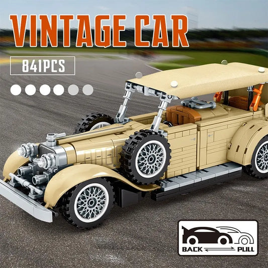 MOC 701900 Vintage Retro Classic Car Bricks Toys